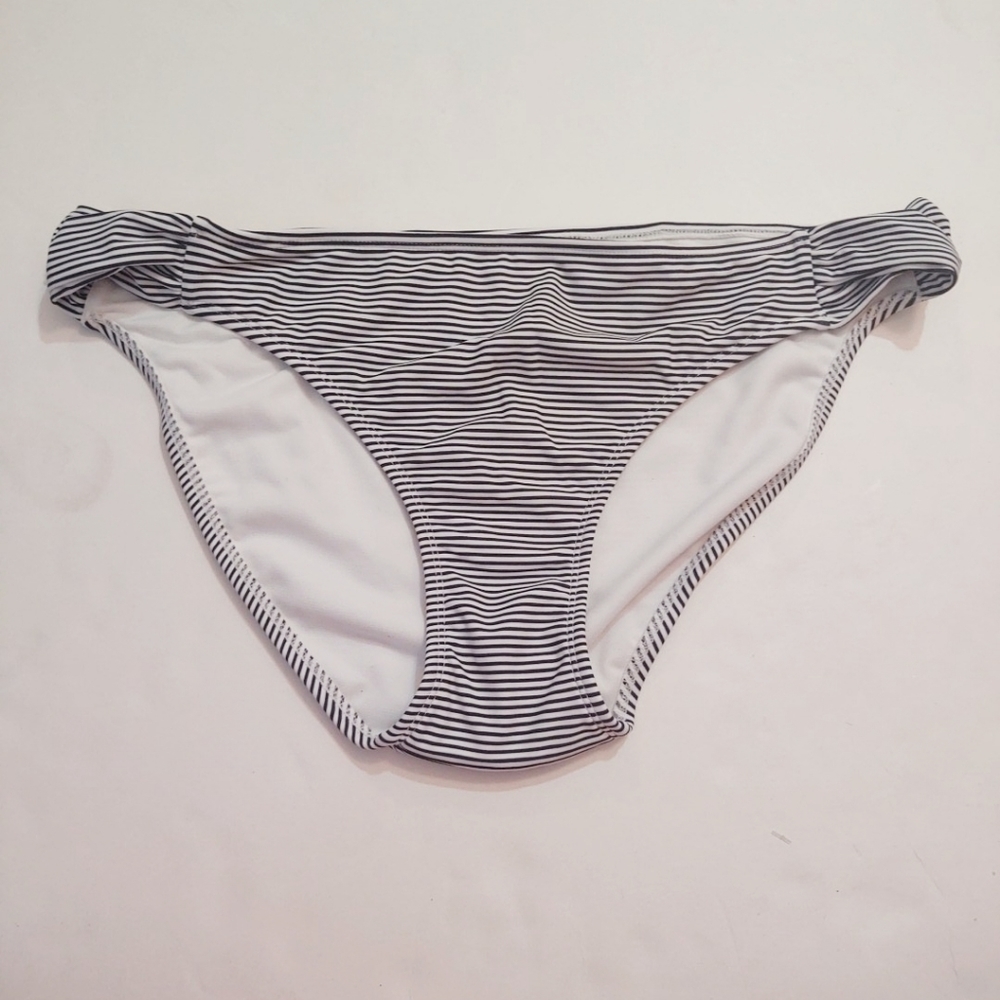 Xhilaration Blue & White Stripe Bikini Bottom
